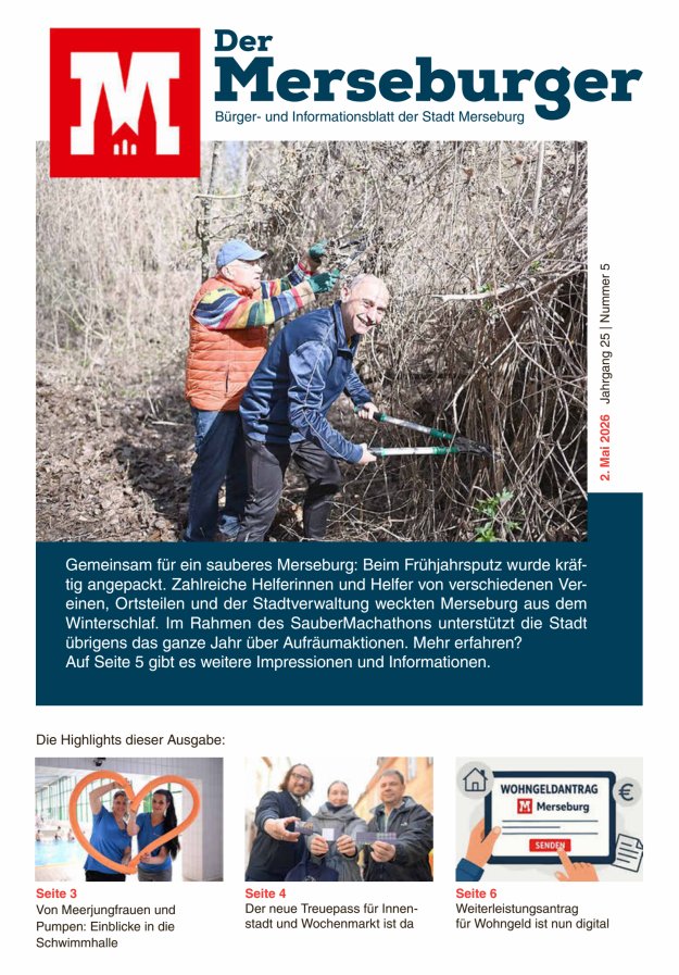 Der Merseburger - Bürger- und Informationsblatt für die Stadt Merseburg Titelblatt 05/2026
