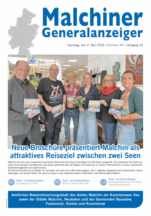 Malchiner Generalanzeiger Titelblatt 06/2026
