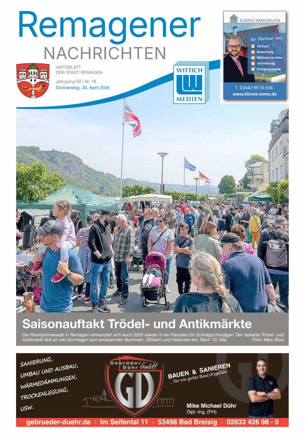 Remagener Nachrichten Titelblatt 18/2026