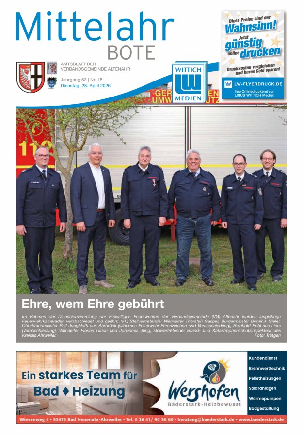 Mittelahr Bote Titelblatt 18/2026