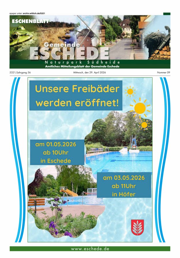 Eschenblatt Titelblatt 09/2026