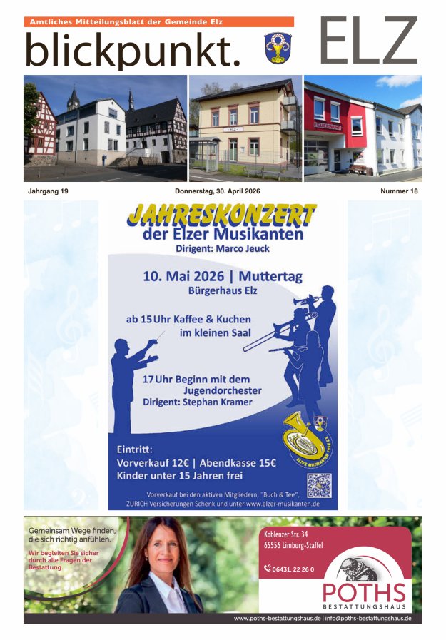 Blickpunkt Elz Titelblatt 18/2026
