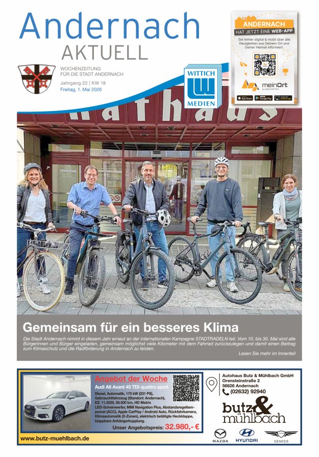 Andernach aktuell Titelblatt 18/2026