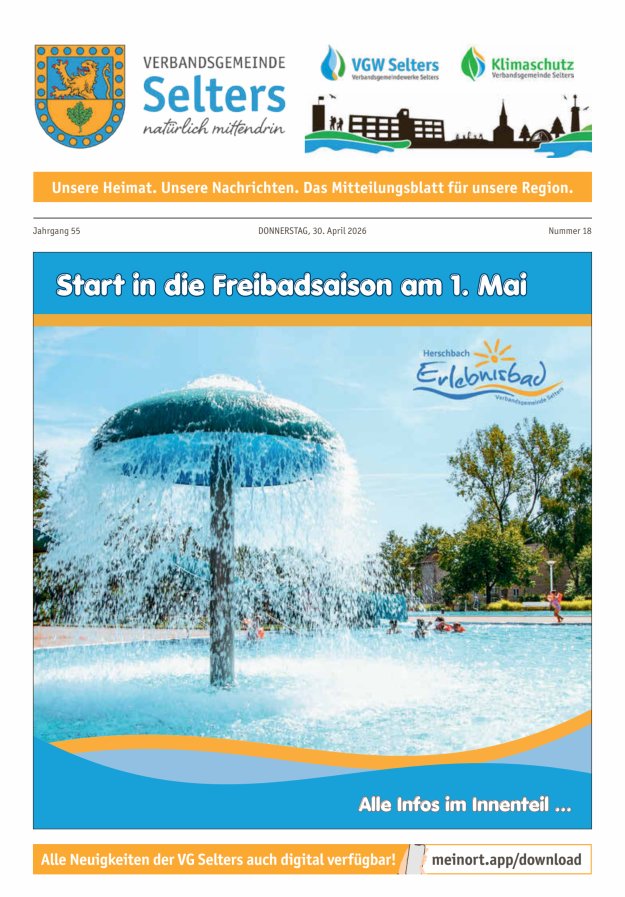 Unsere Verbandsgemeinde Selters Ww Titelblatt 18/2026