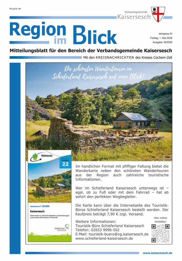 Region im Blick VG Kaisersesch Titelblatt 18/2026
