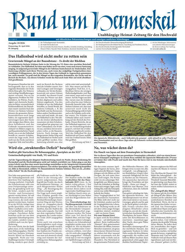 Rund um Hermeskeil Titelblatt 18/2026