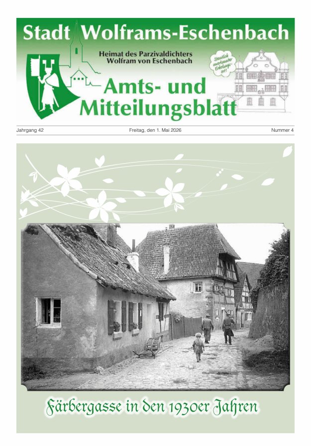 Amts- und Mitteilungsblatt Stadt Wolframs-Eschenbach Titelblatt 04/2026
