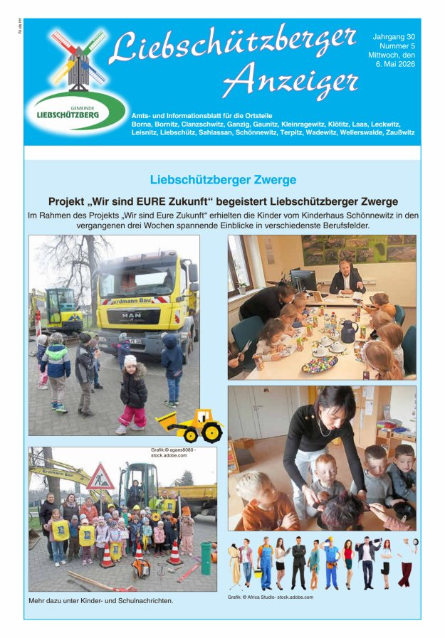 Liebschützberger Anzeiger - Amts- und Informationsblatt Titelblatt 05/2026