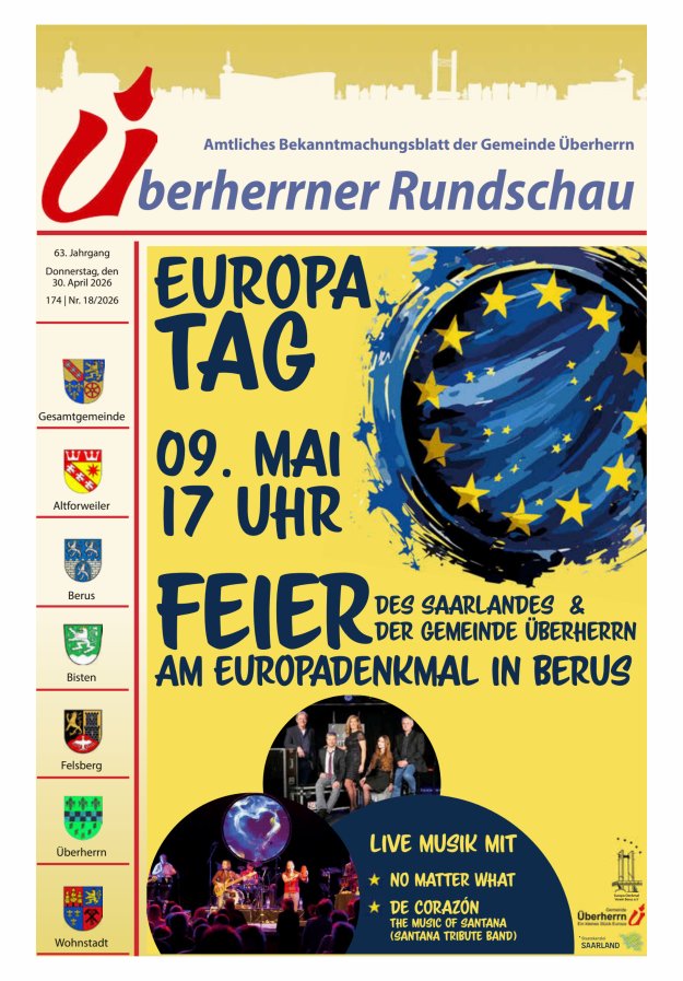 Überherrner Rundschau Titelblatt 18/2026
