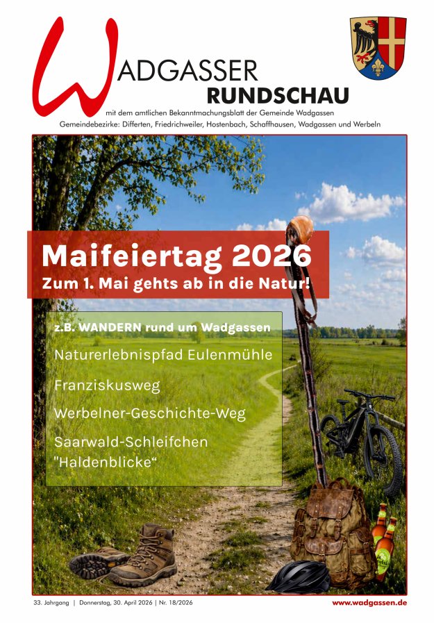 Wadgasser Rundschau Titelblatt 18/2026