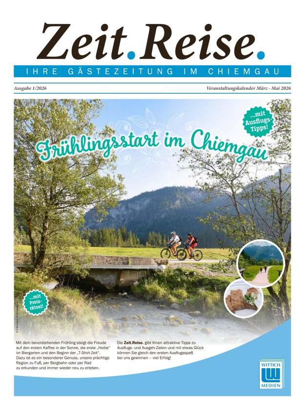 Zeit.Reise. Gästezeitung Chiemgau Titelblatt 21/2026