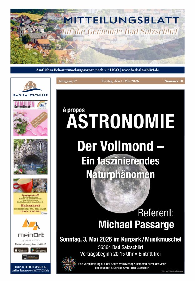 Amtliches Bekanntmachungsorgan der Gemeinde Bad Salzschlirf Titelblatt 18/2026