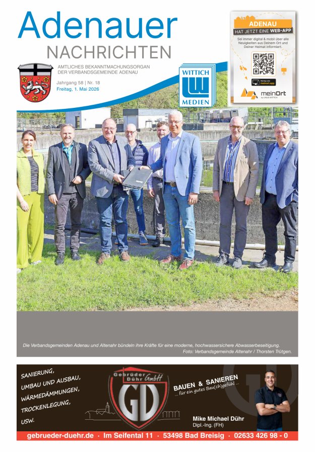 Adenauer Nachrichten Titelblatt 18/2026