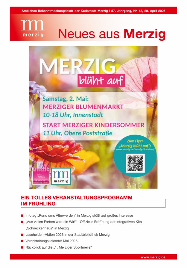 Neues aus Merzig Titelblatt 18/2026