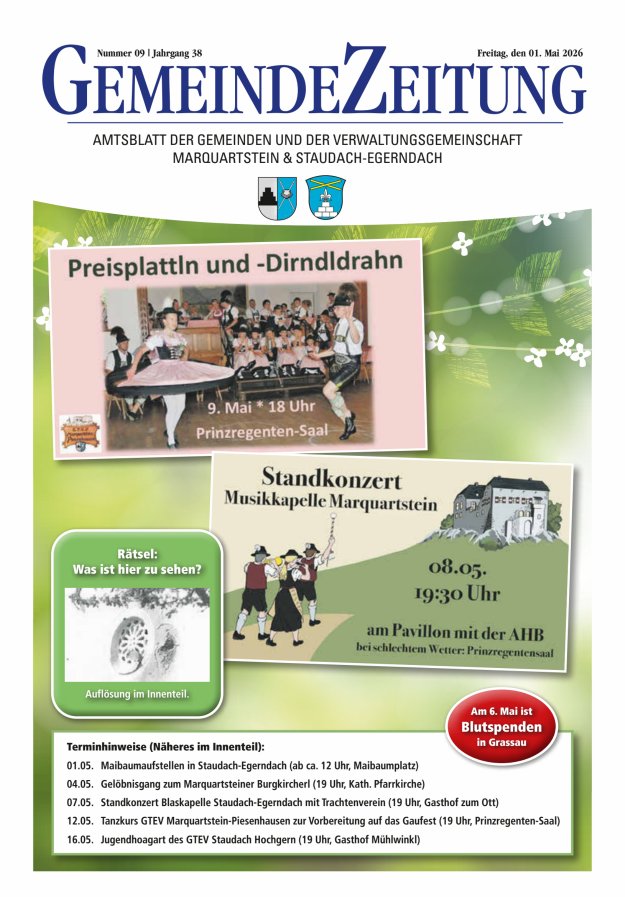 Marquartsteiner und Staudach-Egerndacher Nachrichten Titelblatt 09/2026