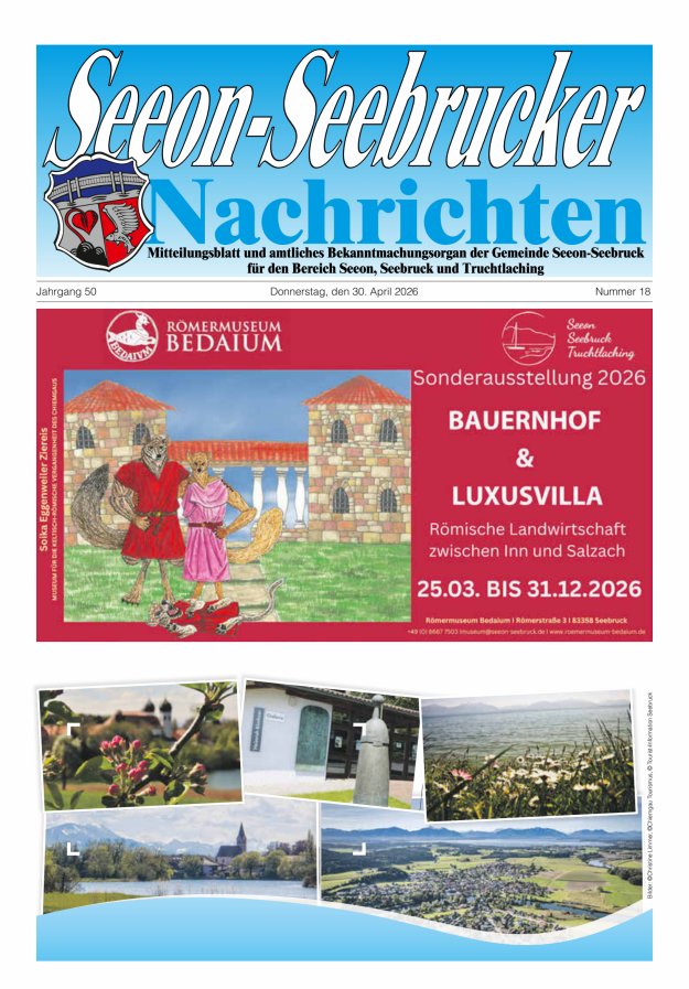 Seeon-Seebrucker Nachrichten Titelblatt 18/2026