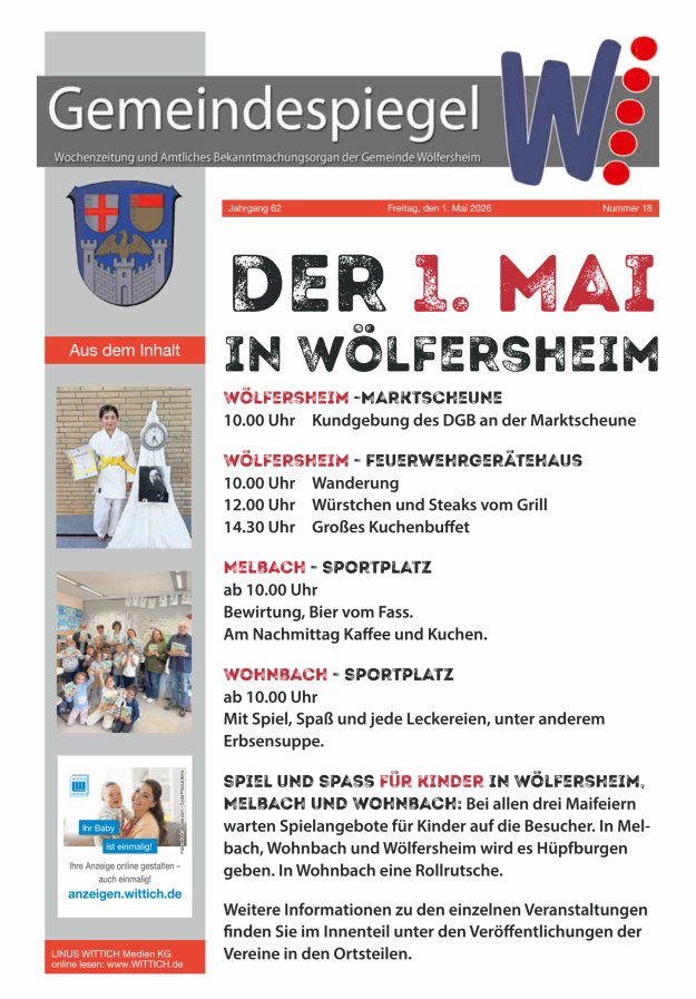 Der Gemeindespiegel Titelblatt 18/2026