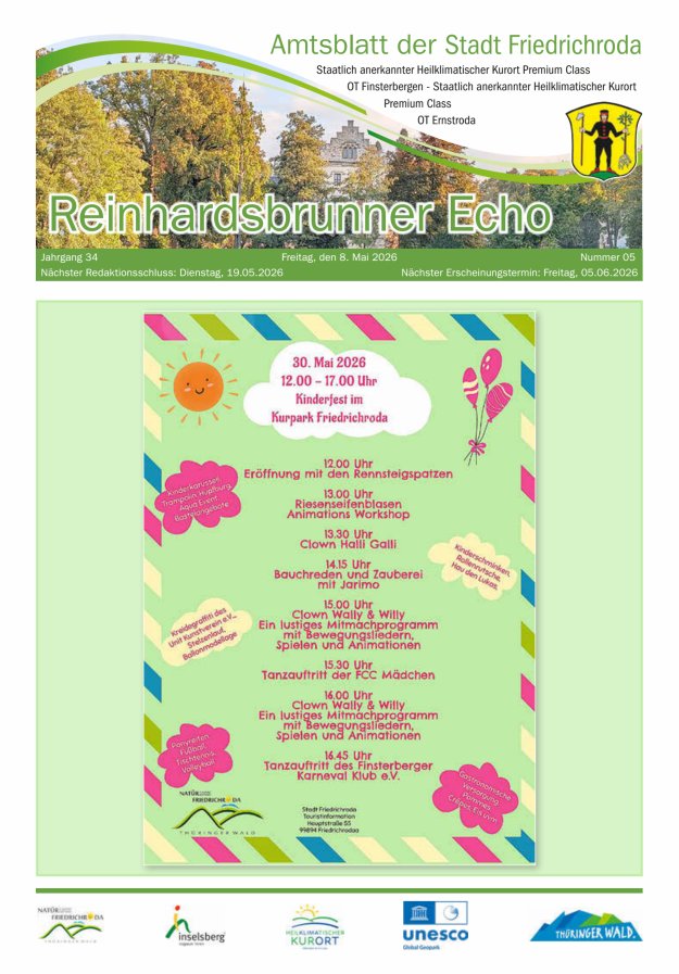 Reinhardsbrunner Echo Titelblatt 05/2026