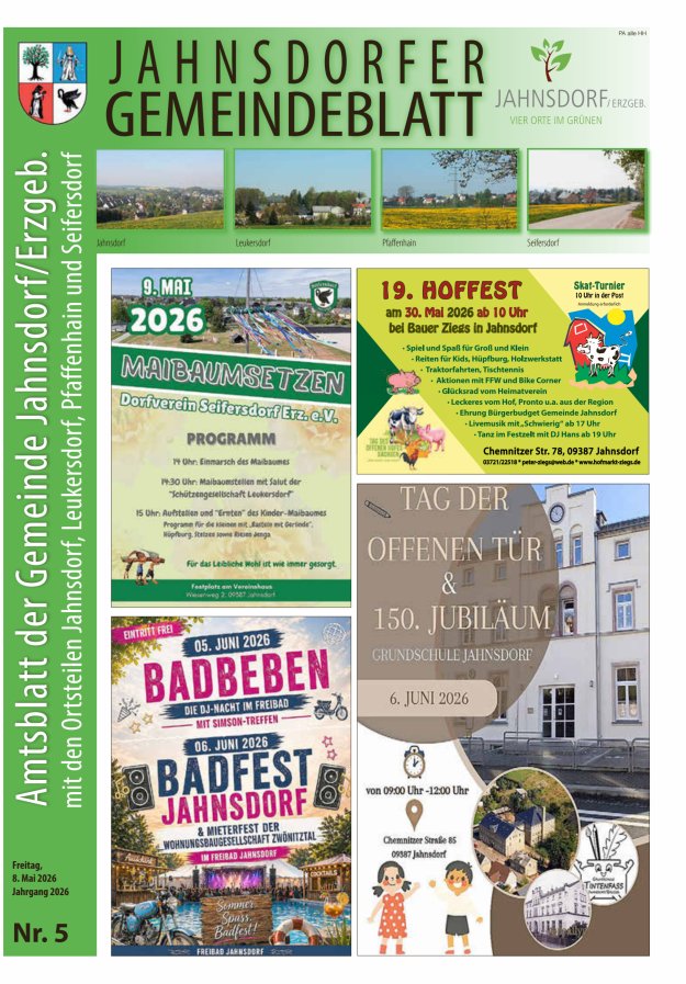 Jahnsdorfer Gemeindeblatt Titelblatt 05/2026