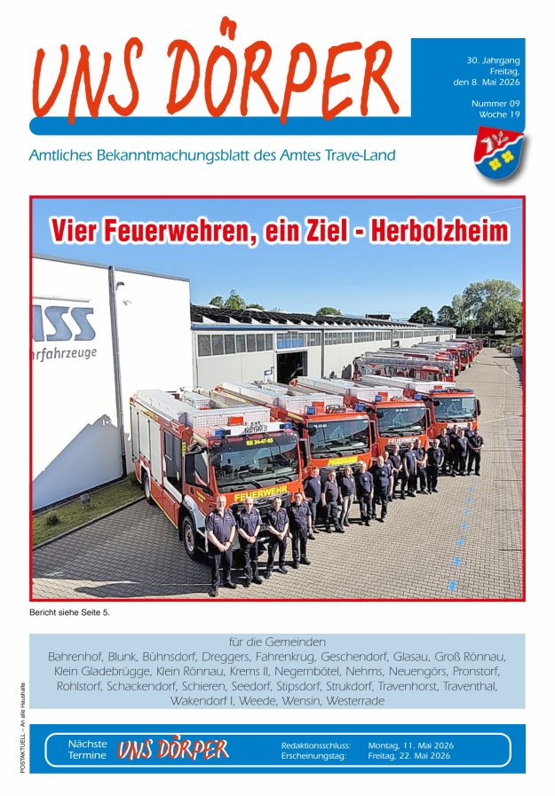 Uns Dörper Titelblatt 09/2026