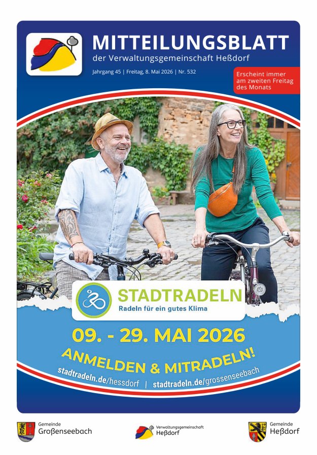 Mitteilungsblatt der Verwaltungsgemeinschaft Heßdorf Titelblatt 532/2026