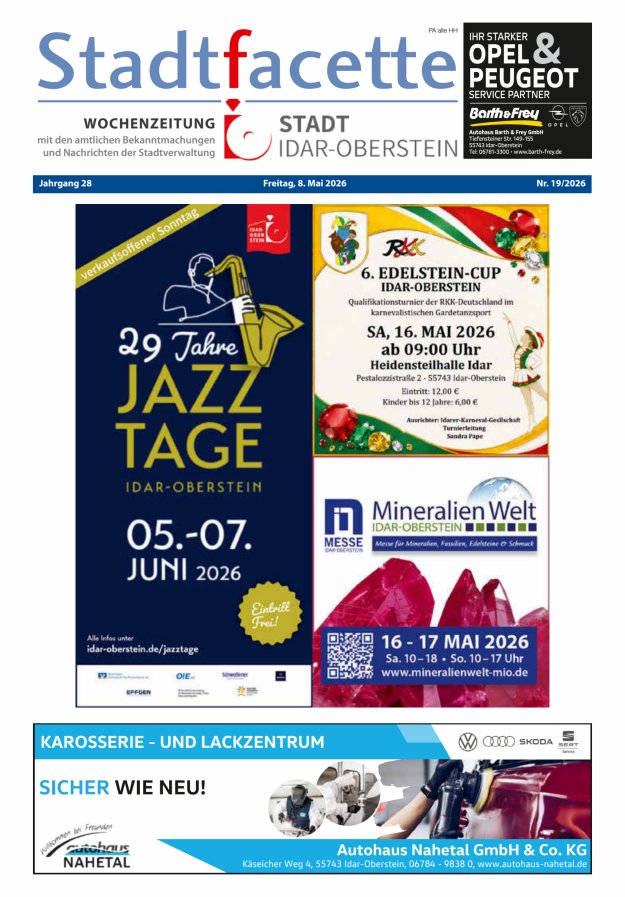 Stadtfacette Idar-Oberstein Titelblatt 16/2026