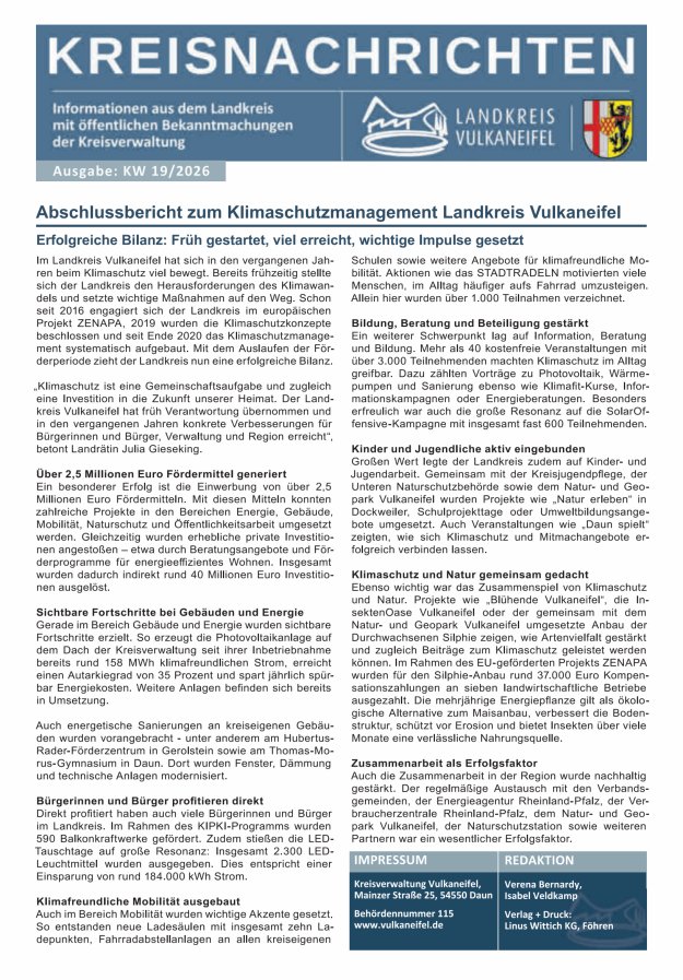 Kreisnachrichten Titelblatt 19/2026