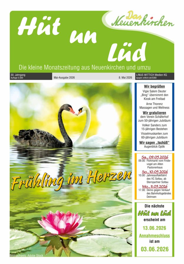 Hüt un Lüd Titelblatt 05/2026