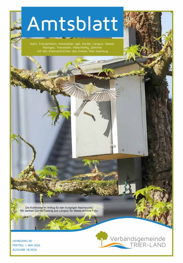 Amtsblatt VG Trier-Land Titelblatt 18/2026