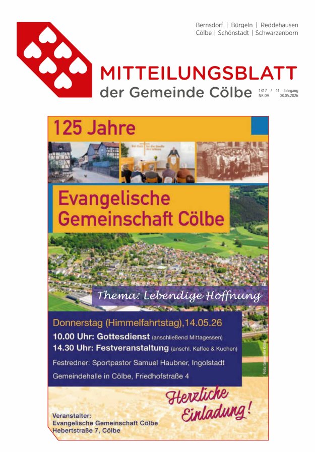 Cölbe Titelblatt 09/2026