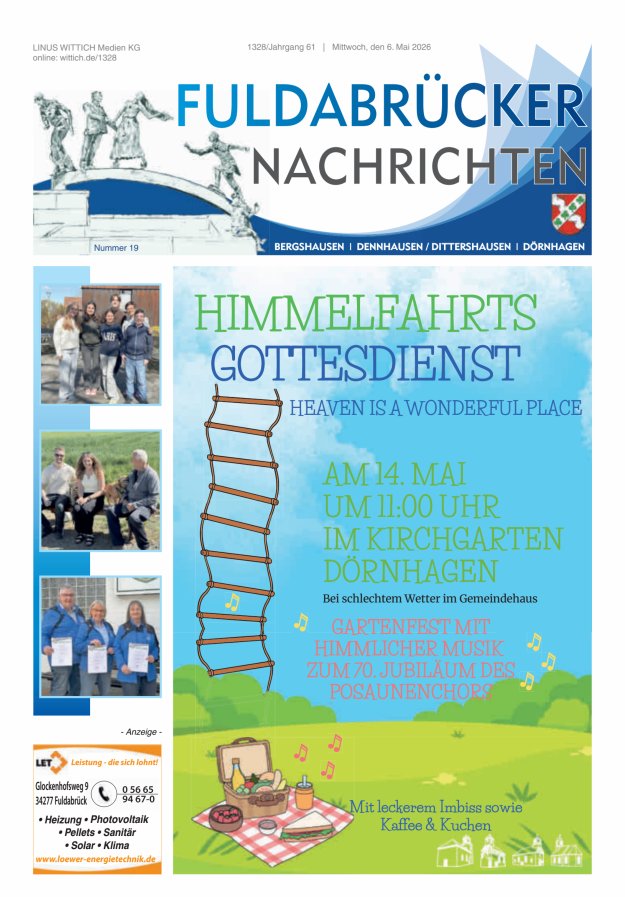 Fuldabrücker Nachrichten Titelblatt 19/2026