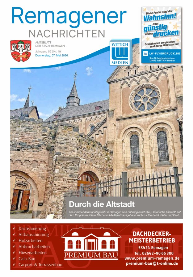 Remagener Nachrichten Titelblatt 19/2026