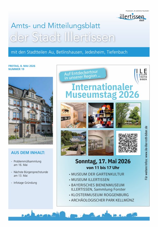 Amts- und Mitteilungsblatt Stadt Illertissen Titelblatt 19/2026