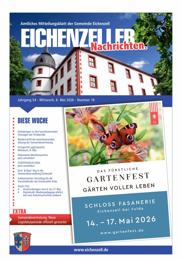 Amtliches Mitteilungsblatt der Gemeinde Eichenzell Titelblatt 19/2026
