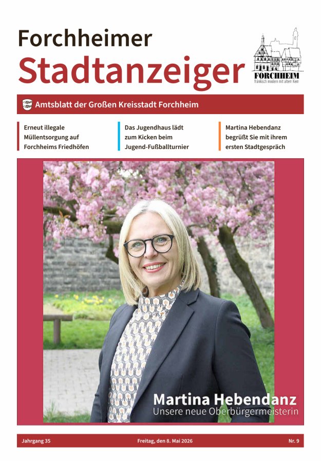 Forchheimer Stadtanzeiger Titelblatt 09/2026