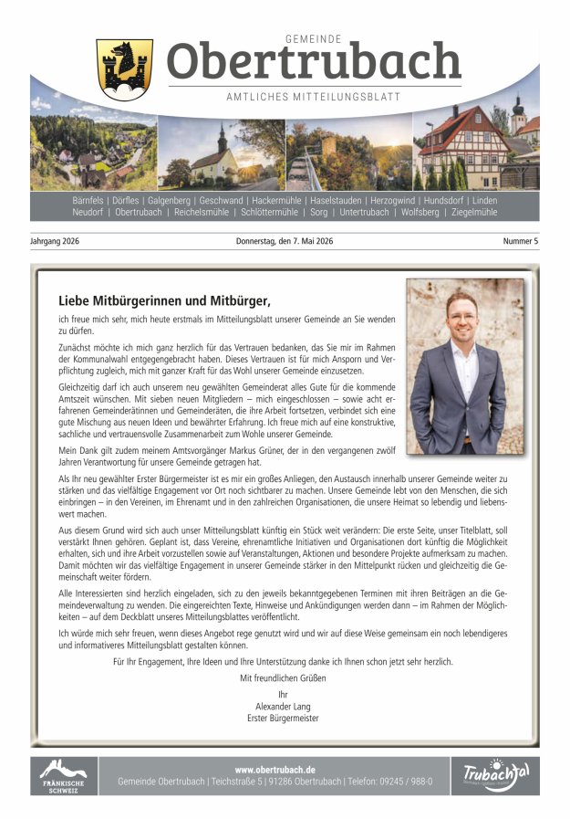 Obertrubach Titelblatt 05/2026