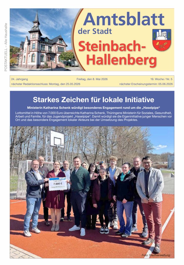 Amtsblatt der Stadt Steinbach-Hallenberg Titelblatt 05/2026