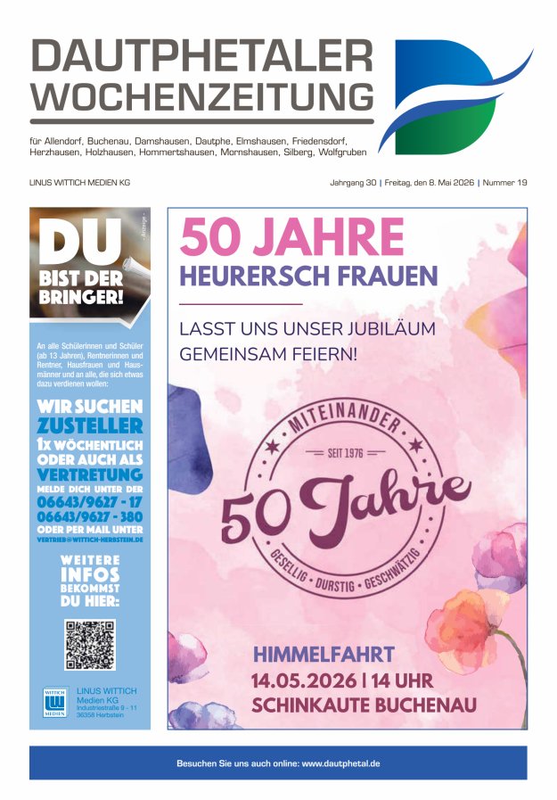 Dautphetaler Wochenzeitung Titelblatt 19/2026
