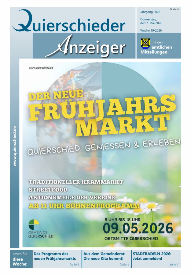 Quierschieder Anzeiger Titelblatt 19/2026