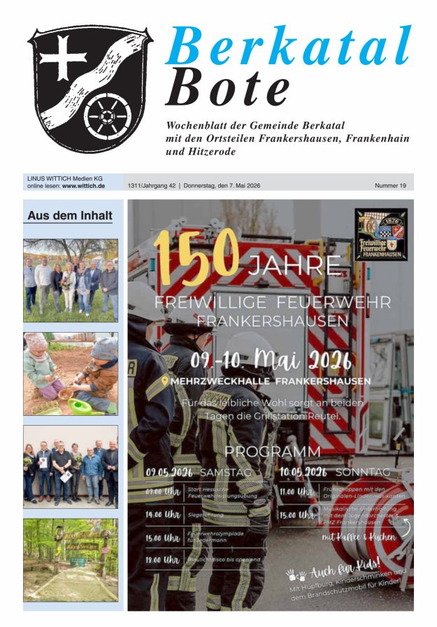 Berkatal Bote Titelblatt 19/2026