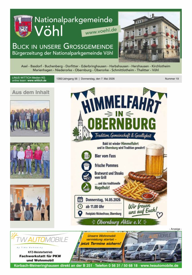 Blick in unsere Grossgemeinde Titelblatt 19/2026