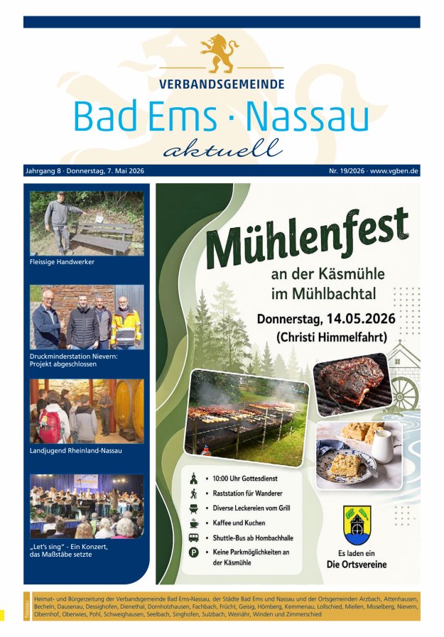 Bad Ems-Nassau aktuell Ausgabe Nassau Titelblatt 18/2026