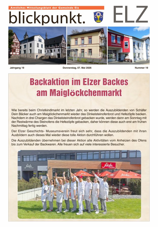 Blickpunkt Elz Titelblatt 19/2026