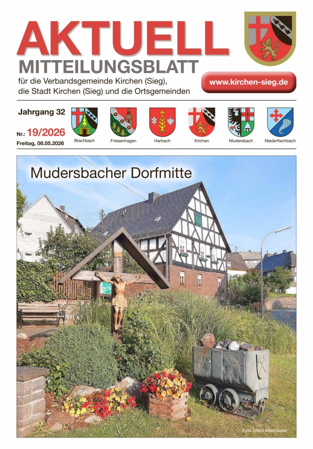 Aktuell - Mitteilungsblatt für die VG Kirchen (Sieg) Titelblatt 19/2026