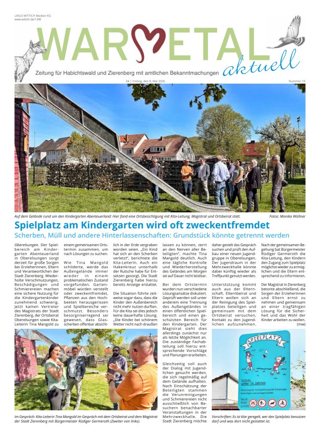 Warmetal aktuell (Habichtswald + Zierenberg) Titelblatt 19/2026