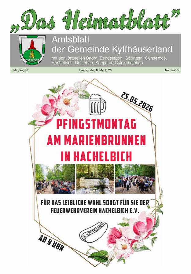 Das Heimatblatt Titelblatt 05/2026