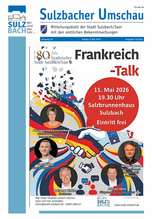 Sulzbacher Umschau Titelblatt 19/2026