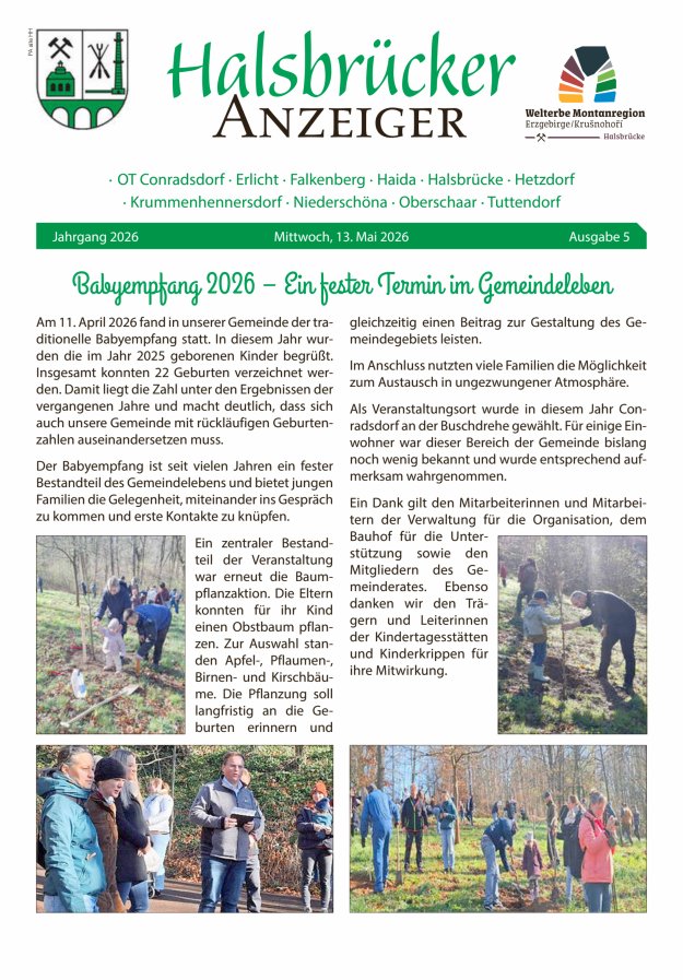 Halsbrücker Anzeiger Titelblatt 05/2026