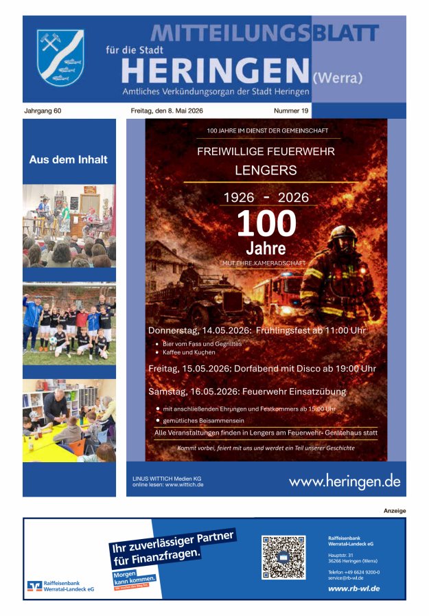 Mitteilungsblatt Heringen Titelblatt 19/2026