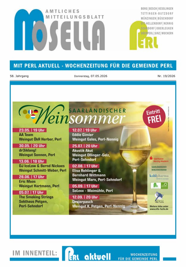 Mosella Perl Titelblatt 19/2026